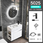 Minimalist Mini Bathroom Cabinet with Side Storage Ceramic Integrated Basin Bathroom Vanity Cabinet with Sink Bathroom Furniture
