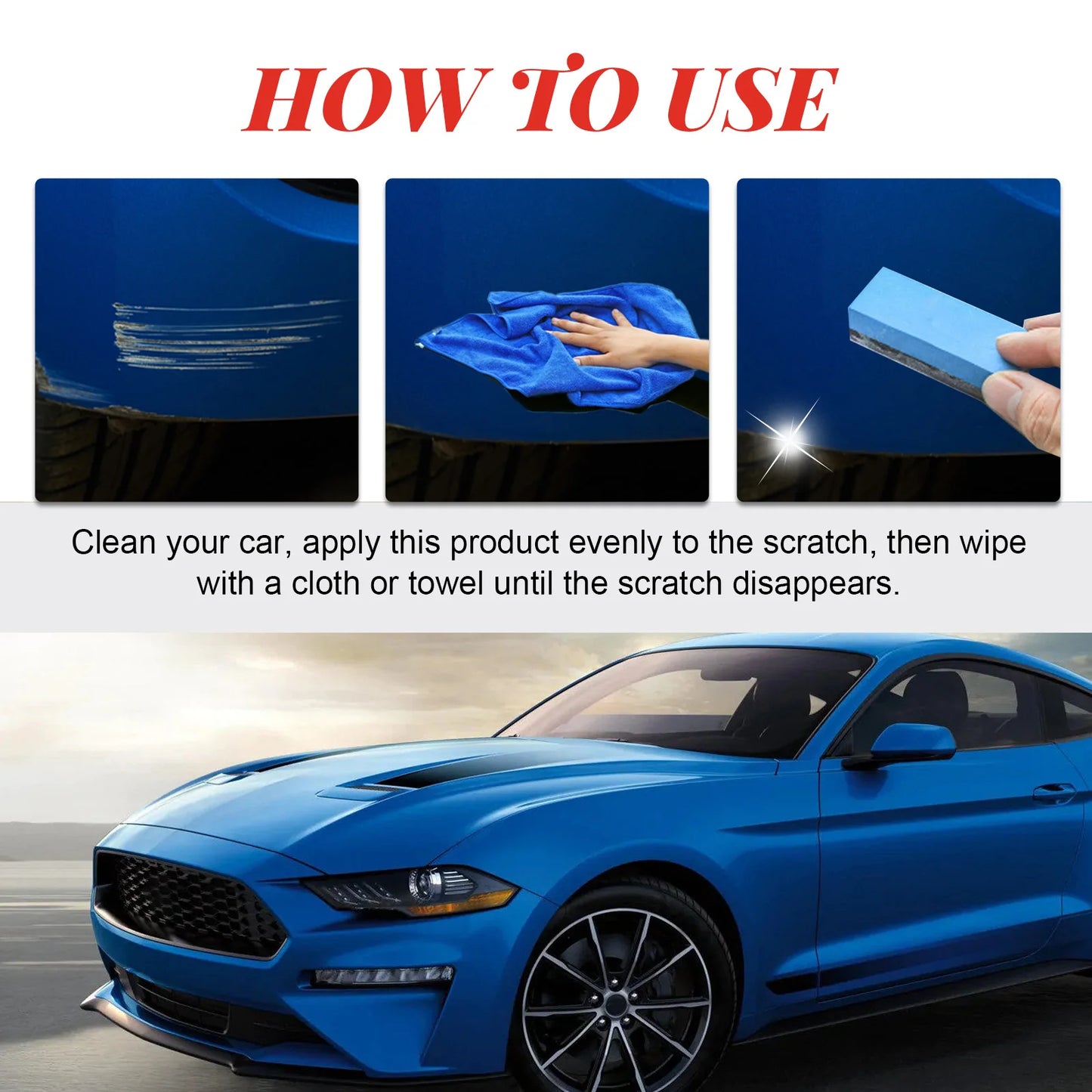 Popular Scratching Wax Repair & Moisturize Car Paint Improve Gloss Sustainable Scratch Remover Effective Car Scratch Removal Kit