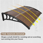 Modern Awning Window Poly Carbonate Cover Front Door Outdoor Patio Gazebos Canopy Sun Shelter Window Eaves Anti UV Rain Cover