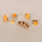 1/12 Decorative Dollhouse Kitchen Simulation Bread Set with Basket
