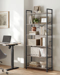 VASAGLE 6-Tier Tall Bookshelf, Large Bookcase, Steel Frame, Freestanding Shelf Unit for Living Room