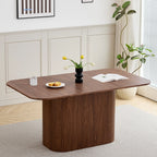 Modern Simple Solid Wood Rectangular Dining Table, Living Room Reading and Leisure Dining Table, for 4-6 People