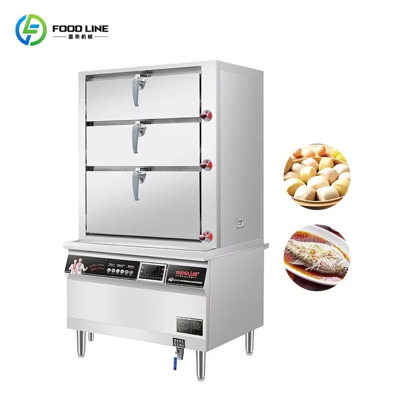Commercial Food Steaming Cabinet  Stainless Steel Cooking Equipment for Catering Kitchen