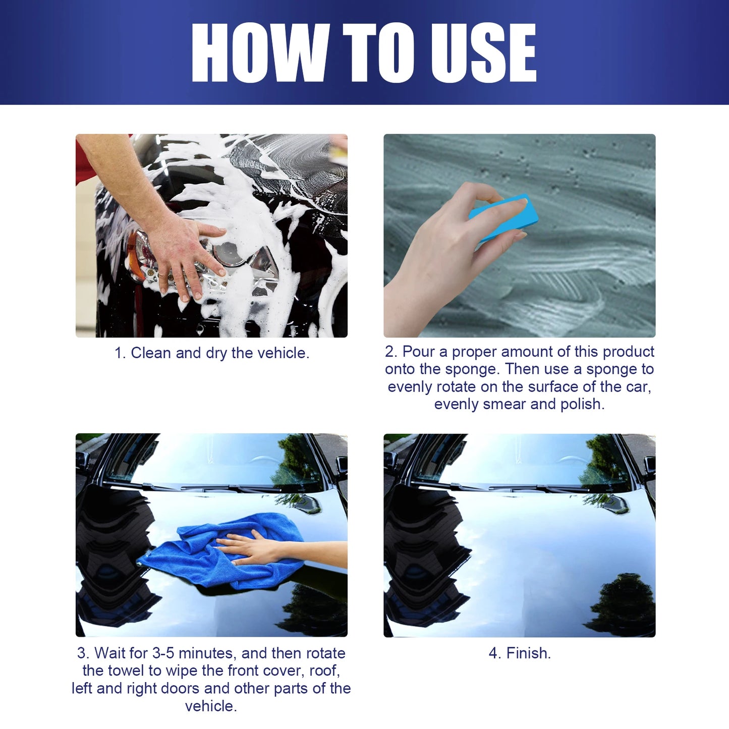 Hydrophobic Polish Coating Agent with Sponge Car Repairing Spray Dustp