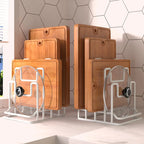 Cutting Board Holder Rack Kitchen Countertop Drain Storage Shelf Multi Layer Space Saving Cutting Board Practical Organizer