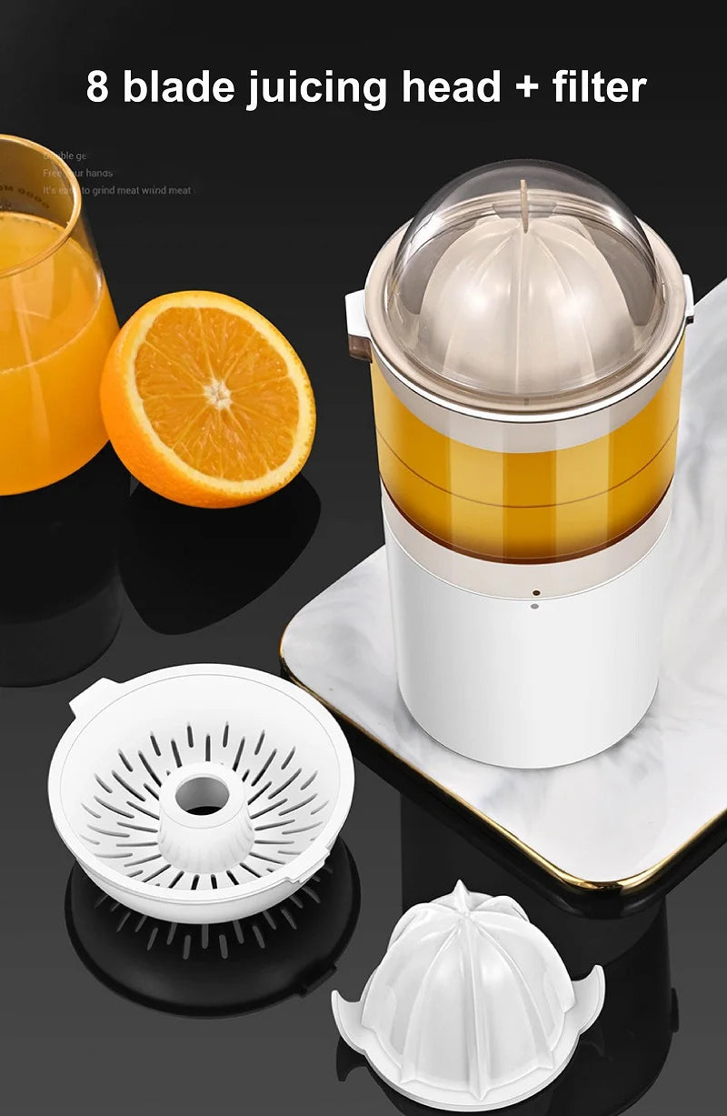 250ml Electric Juicing Cup Orange Juicer Lemon Juice USB Chargeable Portable Squeezer Pressure Fruit Juicer for Home Kitchen