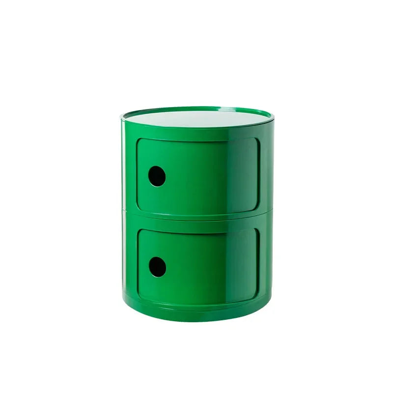 Creative Bedroom Bedside Table Modern Minimalist Round Storage Small Cabinet Large Capacity Plastic Side Cabinet