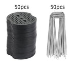 Garden Peg Silver Metal U-Shape Garden Staple Garden Ground Nail Film Fixed Pegs Gardening Fixing Tools Film Peg