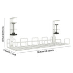 Under Table Cable Management Rack Heavy Duty Wire Management Tray Adjustable Thickness Under Desk Cord Organizer for Home Office