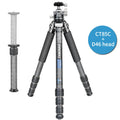INNOREL CT75C/85C Carbon Fiber Tripod for DSLR Camera Heavy Duty Stand Low Gravity Center Ballhead with Adjustable Center Column