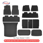 Floor Mats For Tesla Model Y 2025+ Juniper TPE All-Weather Waterproof Trunk Mat Liner Non-Slip Car Interior Protection