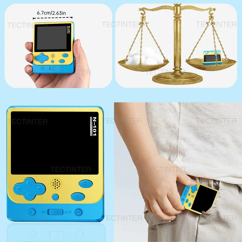 N101 Mini Retro Handheld Game Consolas Video Game Console 2.5 Inch Screen Portable Pocket Video Player Built-in 319 Classic Game