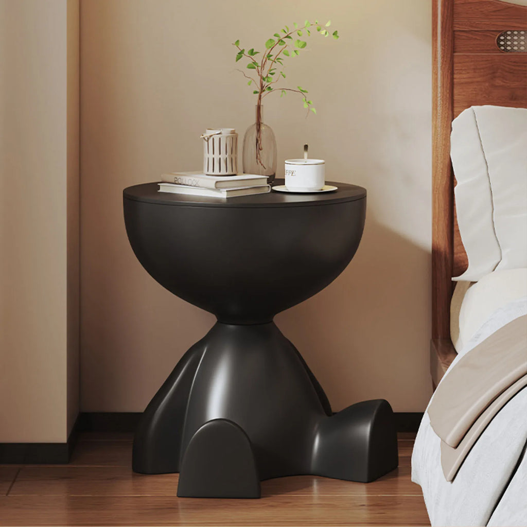 Modern Round Matte Coffee Table - Side Table & Nightstand