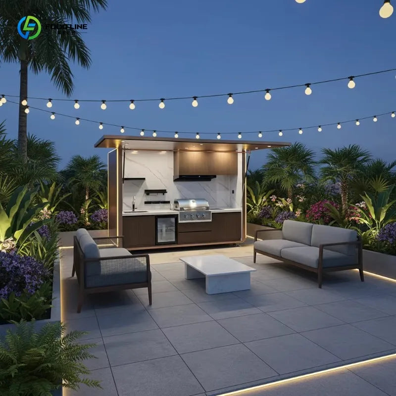 Customized Modern Stainless Steel Outdoor BBQ Kitchen for House