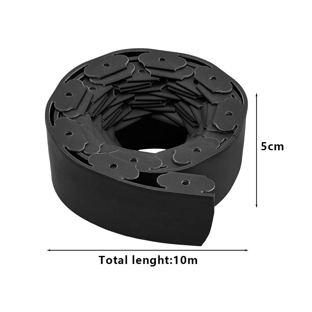 【Breeins】Landscape Edging Length No Digging Garden Edging Kit Include 15/30 Spikes, Premium Yard Edging Fence with One Spike p