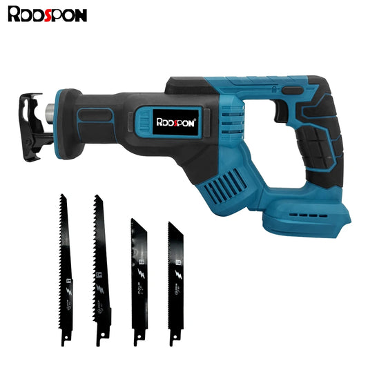 Cordless Reciprocating Saw with 4 Blades for Makita 18V Brushless Motor Saw Wooden Metal Cutting Handheld Wireless Reciprocating
