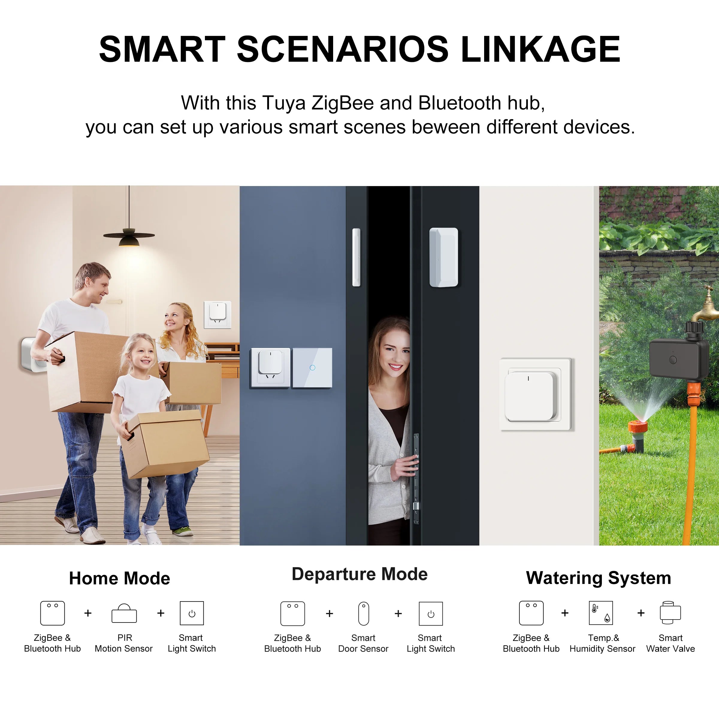 KEMEK Tuya ZigBee Gateway Hub Plug-in Type ZigBee/Bluetooth Multi-mode Gateway Bridge for Smart Home Automation Work with Alexa