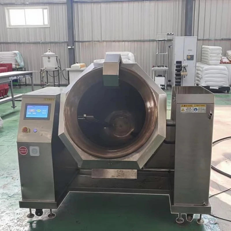 Industrial Intelligent Electromagnetic Cooking Machine with Pre Set Menus for Pre Cooked Meal Central Kitchen Custom