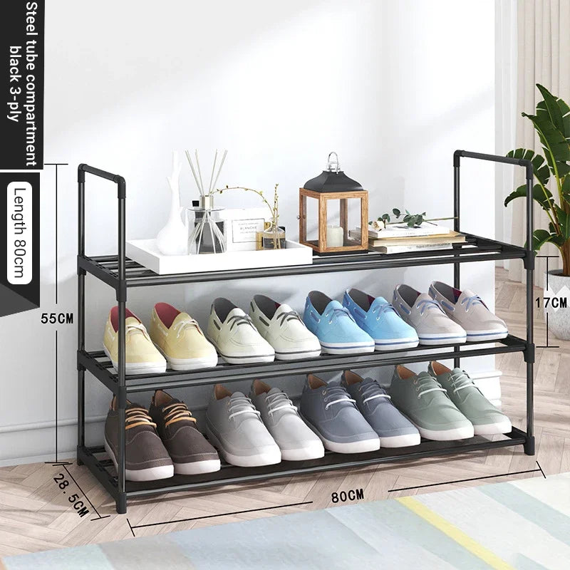 Multi-layer simple dustproof shoe rack space-saving home shoe cabinet suitable for placing at the door easy to assemble