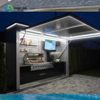 Customized Hot Sale All-In-One Multi-Functional Outdoor Mobile Kitchen Movable Kitchen Easy Install with Combined Sink Fridge