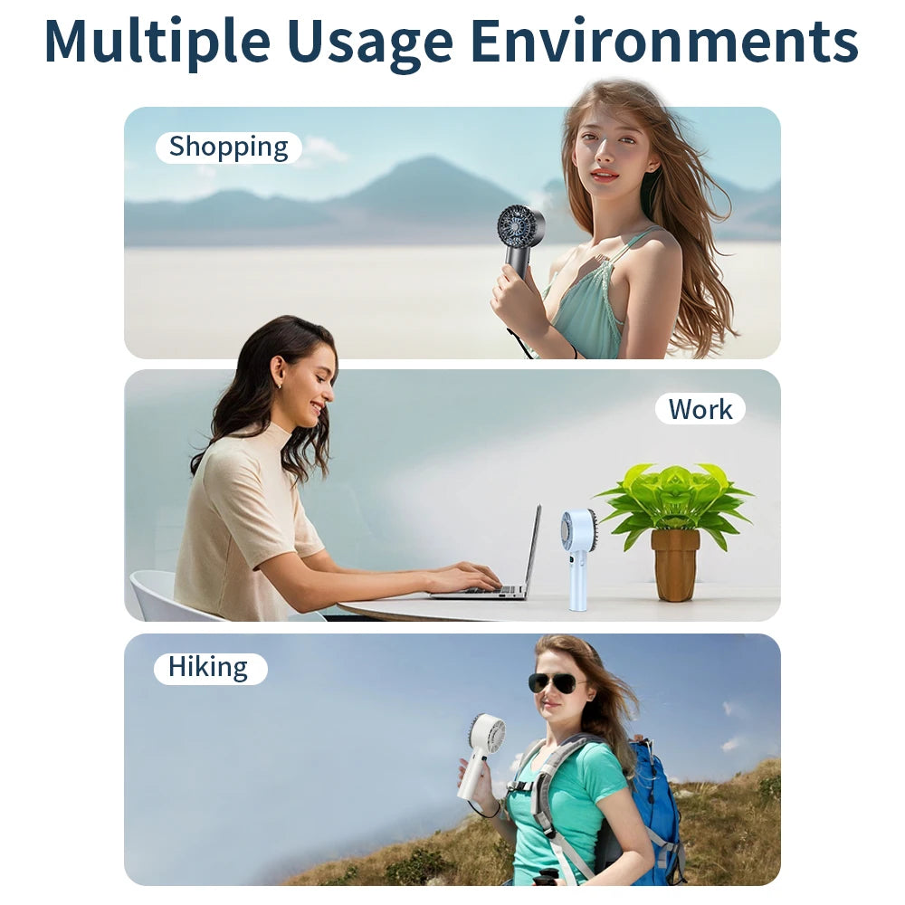 5200mAh Handheld fan cooling Ice compress silent portable outdoor 100