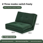 Leisure Corduroy Folding Lazy Sofa Living Room Single Sofa Small-sized Household Cream Style Reclining Foldable Sofa Bed New