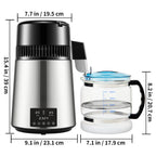 4L Water Distiller Purifier Filter 1 L/H Distilling Speed Dispenser Dr