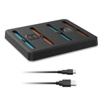 Charging Grip for Switch 2 Joy-Con Accessory Portable Charger Dock with USB-C Cable Charger Indicator Handle Bracket Stand ﻿
