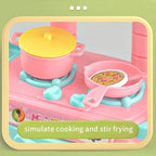 Mini Kitchen Counter Toys Simulated Children's Pretend Play House Role Play Pretend Game Cooking Food Toy Set Boy Girl Gift Kids