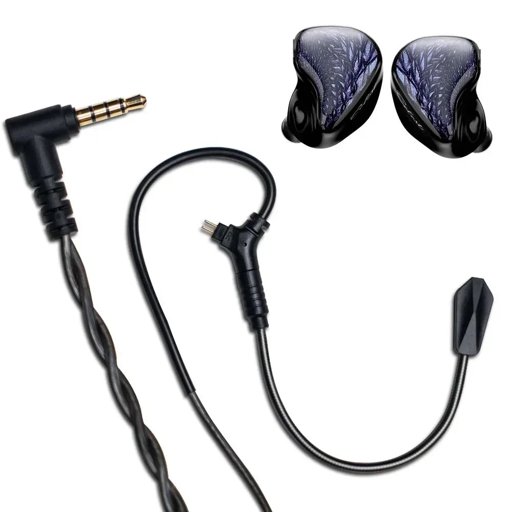 Kinera Celest Wyvern Black Game Wired Best HiFi In-Ear IEMs Earphone LCP Dynamic Driver Monitor Headphone with Detachable Cable