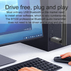 AYINO 100M USB Bluetooth 5.3 Dongle Adapter aptX for PC Wireless Speaker Printer Mouse Keyboard Audio Receiver Transmitter
