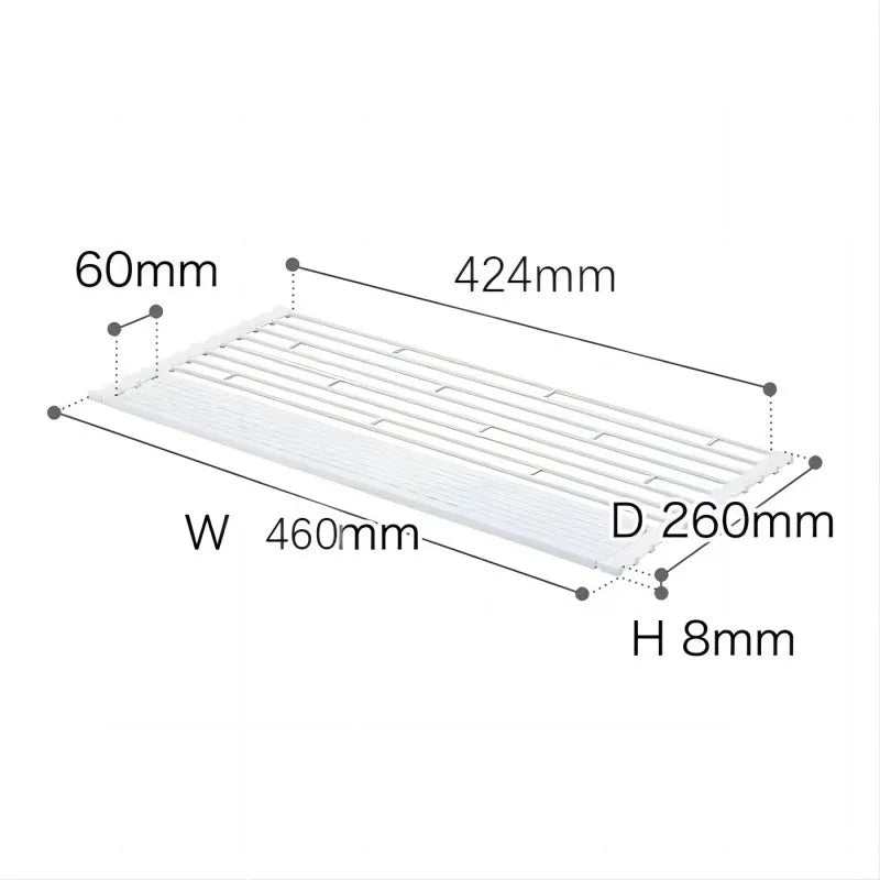 Kitchen Sink Roll Up Drainer Over Sink Over Sink Rack For Dish Cups Folding Dish Dry Rack Kitchen Counter Storage Drain Mats