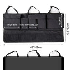 Multi-Pocket Car Back Seat Hanging Organizer Storage Bag with 9 Pockets Waterproof Oxford Cloth Auto Back Seat Bag Universal