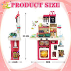 New kitchen tableware table Simulates kitchen cooking functions Electric toy Children's role-playing game Educational toy