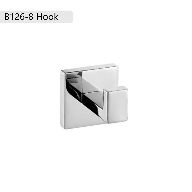 Chrome Polished Bathroom Hardware Mirror Chrome Polished Towel Rack Toilet Paper Holder Towel Bar Hook Bathroom Accessories