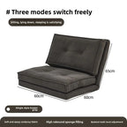 Leisure Corduroy Folding Lazy Sofa Living Room Single Sofa Small-sized Household Cream Style Reclining Foldable Sofa Bed New