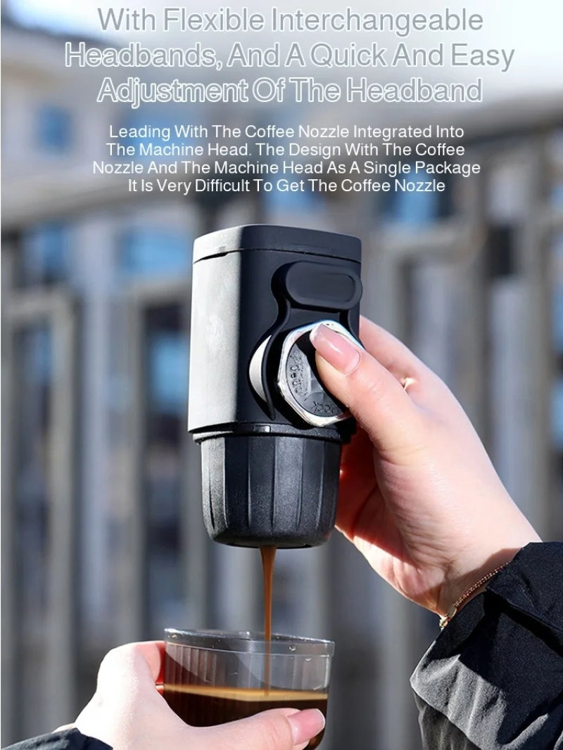 Hand-pressed Portable Coffee Machine Outdoor Portable Espresso Capsule Coffee Machine  Handheld Pressure Espresso Coffee Maker