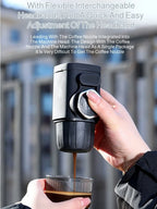 Hand-pressed Portable Coffee Machine Outdoor Portable Espresso Capsule Coffee Machine  Handheld Pressure Espresso Coffee Maker