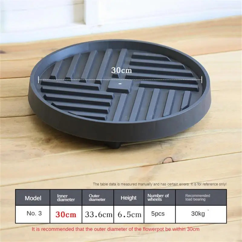 Flower Pot Stand Trays With Wheels Multifunctional Flower Disc Base Durable Movable Round Square Bonsai Plants Trays Home Decor