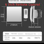4/6 Inch Exhaust Fan Low Noise Ventilator Fan Home Bathroom Kitchen Be