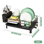 Dish Drying Rack,Cutlery Rack With Drain Tray and Drip Line,Cup Holder,Cutlery Holder,Kitchen Countertop Storage Rack