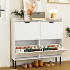 VOWNER Shoe Storage Cabinet with 4 Flip Drawers, Freestanding Shoe Cabinet