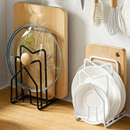 Pot Lid Holder Multi Layer Cutting Board Storage Rack Shelf Organizer Dish Drain Rack Kitchen Storage Accessories Space Saving