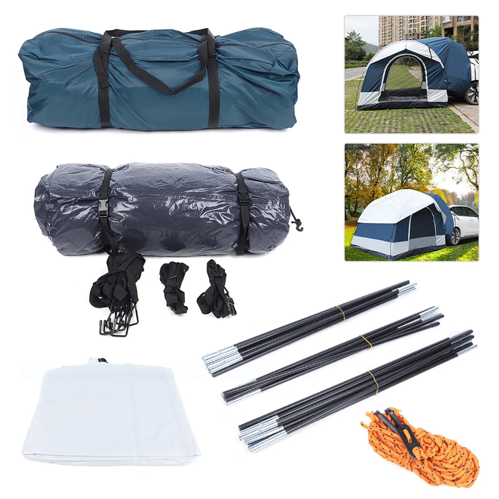 4 Person Universal SUV Car Tent Travel Camping Tailgate Shelter Awning Rooftop Outdoor Sunshade For Canopy Car Vehicle Shelter