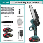 Geevorks 6 Inch Chain Saw Cordless Handheld Pruning Chainsaw Woodworking Electric Saw Cutting Power Tools