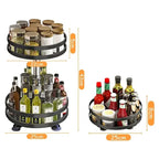 Rotatable Kitchen Storage Rack kitchen Accessories Spice Storage Rack Clean Storage 360 Degrees Rotatable Organizer Turntable