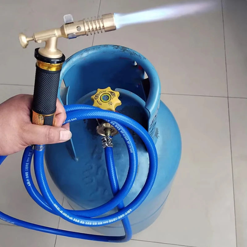 2.5m Flame Welding Torch Copper Aluminum Soldering Tool Liquefied Propane Gas Torch For Precious Metal Melting Gas Torch Blower