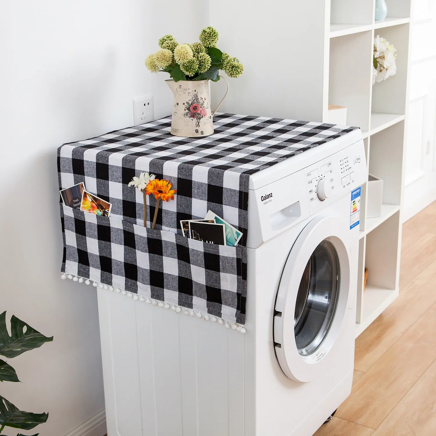 Dust Covers Washing Machine Covers Refrigerator Dust Protector with Pocket Multi-purpose Household Dust Covers Cleaning Storage