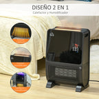 Homcom Portable Electric Heater 2000W Ceramic Radiator with Humidifier