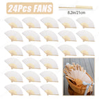 6-120Pcs 33inch Paper Umbrellas for Wedding Guest White Paper Parasol Umbrellas for Guests Wedding Photography Props with Fans